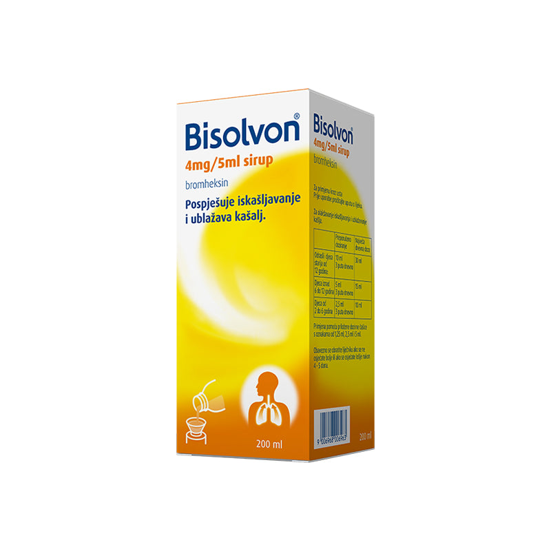 Bisolvon sirup 4mg/5ml, 200ml