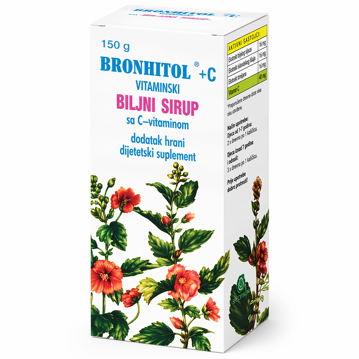 Bronhitol + vitamin C sirup, 150ml