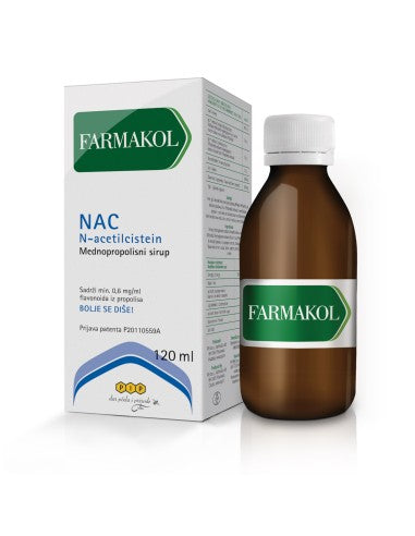 Farmakol NAC mednopropolisni sirup za iskašljavanje, 120ml